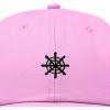 image:imageDALIX Ship Wheel Embroidered Dad Hat Adjustable Cotton Twill Baseball Cap Casual for MenLight Pink