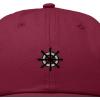 image:imageDALIX Ship Wheel Embroidered Dad Hat Adjustable Cotton Twill Baseball Cap Casual for MenMaroon