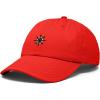 image:imageDALIX Ship Wheel Embroidered Dad Hat Adjustable Cotton Twill Baseball Cap Casual for MenRed