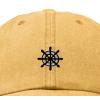 image:imageDALIX Ship Wheel Embroidered Dad Hat Adjustable Cotton Twill Baseball Cap Casual for MenWashed Gold