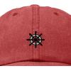 image:imageDALIX Ship Wheel Embroidered Dad Hat Adjustable Cotton Twill Baseball Cap Casual for MenWashed Red