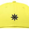 image:imageDALIX Ship Wheel Embroidered Dad Hat Adjustable Cotton Twill Baseball Cap Casual for MenYellow
