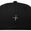image:imageDALIX Star Embroidered Adjustable Cotton Twill Nautical Dad Hat for MenBlack