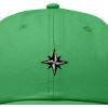 image:imageDALIX Star Embroidered Adjustable Cotton Twill Nautical Dad Hat for MenKelly Green