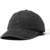 image:imageDALIX Star Embroidered Adjustable Cotton Twill Nautical Dad Hat for MenWashed Black