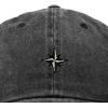 image:imageDALIX Star Embroidered Adjustable Cotton Twill Nautical Dad Hat for MenWashed Black