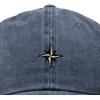 image:imageDALIX Star Embroidered Adjustable Cotton Twill Nautical Dad Hat for MenWashed Navy Blue