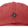 image:imageDALIX Star Embroidered Adjustable Cotton Twill Nautical Dad Hat for MenWashed Red