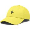 image:imageDALIX Star Embroidered Adjustable Cotton Twill Nautical Dad Hat for MenYellow
