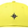 image:imageDALIX Star Embroidered Adjustable Cotton Twill Nautical Dad Hat for MenYellow