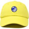 image:imageDALIX Embroidered Earth Baseball Cap Cotton Dad Hat MenYellow