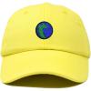 image:imageDALIX Embroidered Pangea Earth Baseball Cap Cotton Dad Hat MenYellow