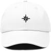 image:imageDALIX Star Embroidered Adjustable Cotton Twill Nautical Dad Hat for MenWhite