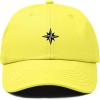 image:imageDALIX Star Embroidered Adjustable Cotton Twill Nautical Dad Hat for MenYellow