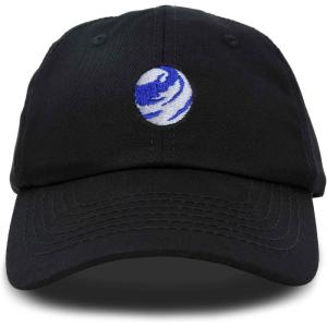 image:imageDALIX Embroidered Earth Baseball Cap Cotton Dad Hat MenBlack