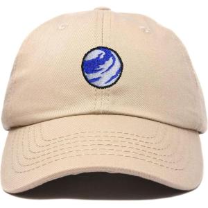 image:imageDALIX Embroidered Earth Baseball Cap Cotton Dad Hat MenKhaki