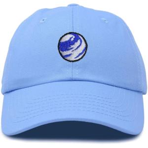 image:imageDALIX Embroidered Earth Baseball Cap Cotton Dad Hat MenLight Blue