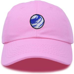 image:imageDALIX Embroidered Earth Baseball Cap Cotton Dad Hat MenLight Pink
