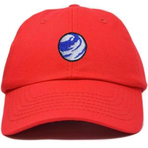image:imageDALIX Embroidered Earth Baseball Cap Cotton Dad Hat MenRed