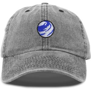 image:imageDALIX Embroidered Earth Baseball Cap Cotton Dad Hat MenWashed Black