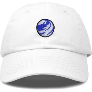 image:imageDALIX Embroidered Earth Baseball Cap Cotton Dad Hat MenWhite