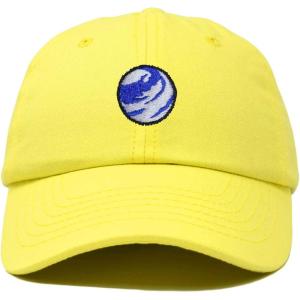 image:imageDALIX Embroidered Earth Baseball Cap Cotton Dad Hat MenYellow