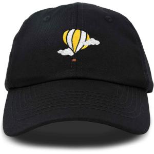 image:imageDALIX Embroidered Hot Air Balloon Dad Hat Cotton Cap Women Men TeensBlack