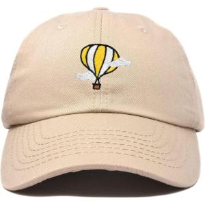 image:imageDALIX Embroidered Hot Air Balloon Dad Hat Cotton Cap Women Men TeensKhaki