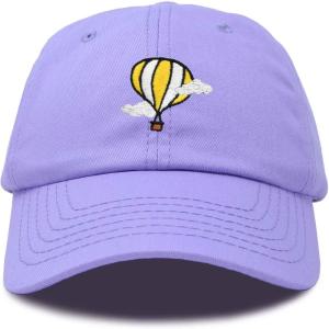 image:imageDALIX Embroidered Hot Air Balloon Dad Hat Cotton Cap Women Men TeensLavender