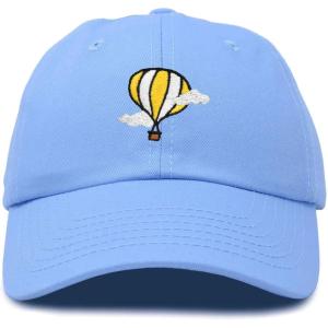 image:imageDALIX Embroidered Hot Air Balloon Dad Hat Cotton Cap Women Men TeensLight Blue