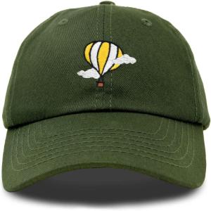 image:imageDALIX Embroidered Hot Air Balloon Dad Hat Cotton Cap Women Men TeensOlive