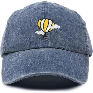 image:imageDALIX Embroidered Hot Air Balloon Dad Hat Cotton Cap Women Men TeensWashed Navy Blue