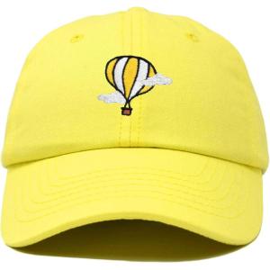 image:imageDALIX Embroidered Hot Air Balloon Dad Hat Cotton Cap Women Men TeensYellow