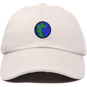 image:imageDALIX Embroidered Pangea Earth Baseball Cap Cotton Dad Hat MenBeige