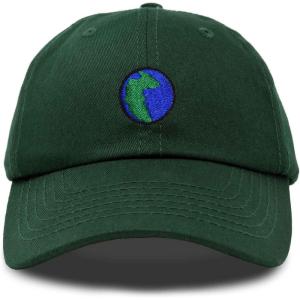 image:imageDALIX Embroidered Pangea Earth Baseball Cap Cotton Dad Hat MenDark Green
