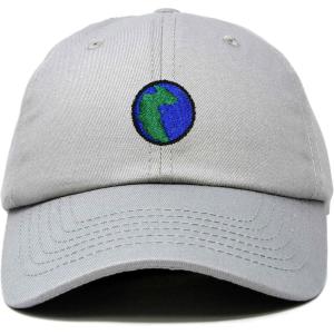 image:imageDALIX Embroidered Pangea Earth Baseball Cap Cotton Dad Hat MenGray
