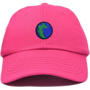 image:imageDALIX Embroidered Pangea Earth Baseball Cap Cotton Dad Hat MenHot Pink