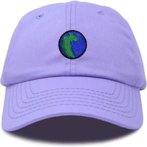 image:imageDALIX Embroidered Pangea Earth Baseball Cap Cotton Dad Hat MenLavender