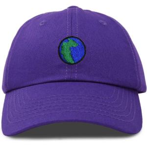 image:imageDALIX Embroidered Pangea Earth Baseball Cap Cotton Dad Hat MenPurple