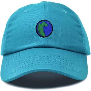 image:imageDALIX Embroidered Pangea Earth Baseball Cap Cotton Dad Hat MenTeal