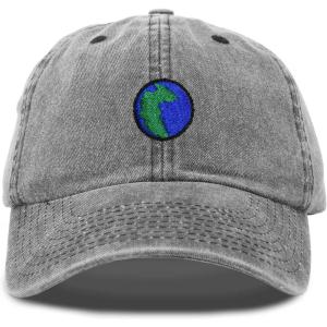 image:imageDALIX Embroidered Pangea Earth Baseball Cap Cotton Dad Hat MenWashed Black