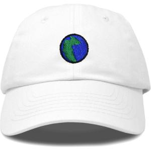 image:imageDALIX Embroidered Pangea Earth Baseball Cap Cotton Dad Hat MenWhite