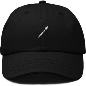 image:imageDALIX Paint Brush Embroidered Adjustable Artist Cotton Twill Dad Hat for MenBlack