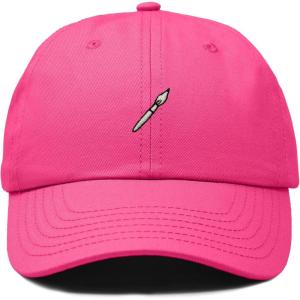 image:imageDALIX Paint Brush Embroidered Adjustable Artist Cotton Twill Dad Hat for MenHot Pink