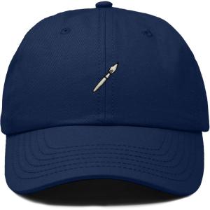 image:imageDALIX Paint Brush Embroidered Adjustable Artist Cotton Twill Dad Hat for MenNavy Blue