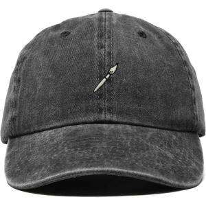 image:imageDALIX Paint Brush Embroidered Adjustable Artist Cotton Twill Dad Hat for MenWashed Black