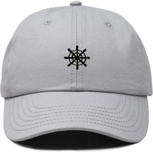 image:imageDALIX Ship Wheel Embroidered Dad Hat Adjustable Cotton Twill Baseball Cap Casual for MenGray