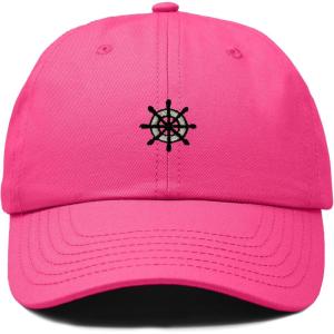 image:imageDALIX Ship Wheel Embroidered Dad Hat Adjustable Cotton Twill Baseball Cap Casual for MenHot Pink