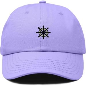 image:imageDALIX Ship Wheel Embroidered Dad Hat Adjustable Cotton Twill Baseball Cap Casual for MenLavender