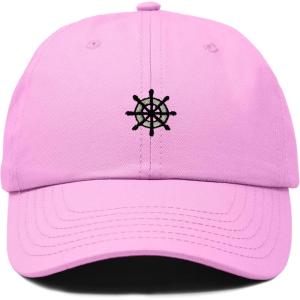 image:imageDALIX Ship Wheel Embroidered Dad Hat Adjustable Cotton Twill Baseball Cap Casual for MenLight Pink